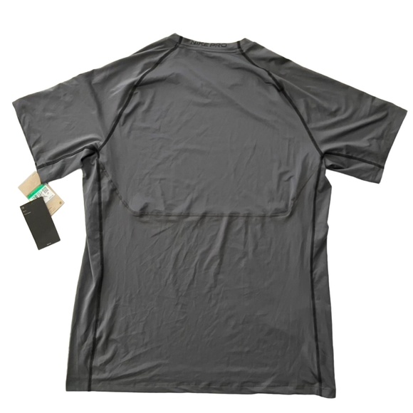 Men's Nike Pro Dri-FIT Slim Fit Tee Men's Training Size XL Charcoal Grey NEW - Picture 3 of 14